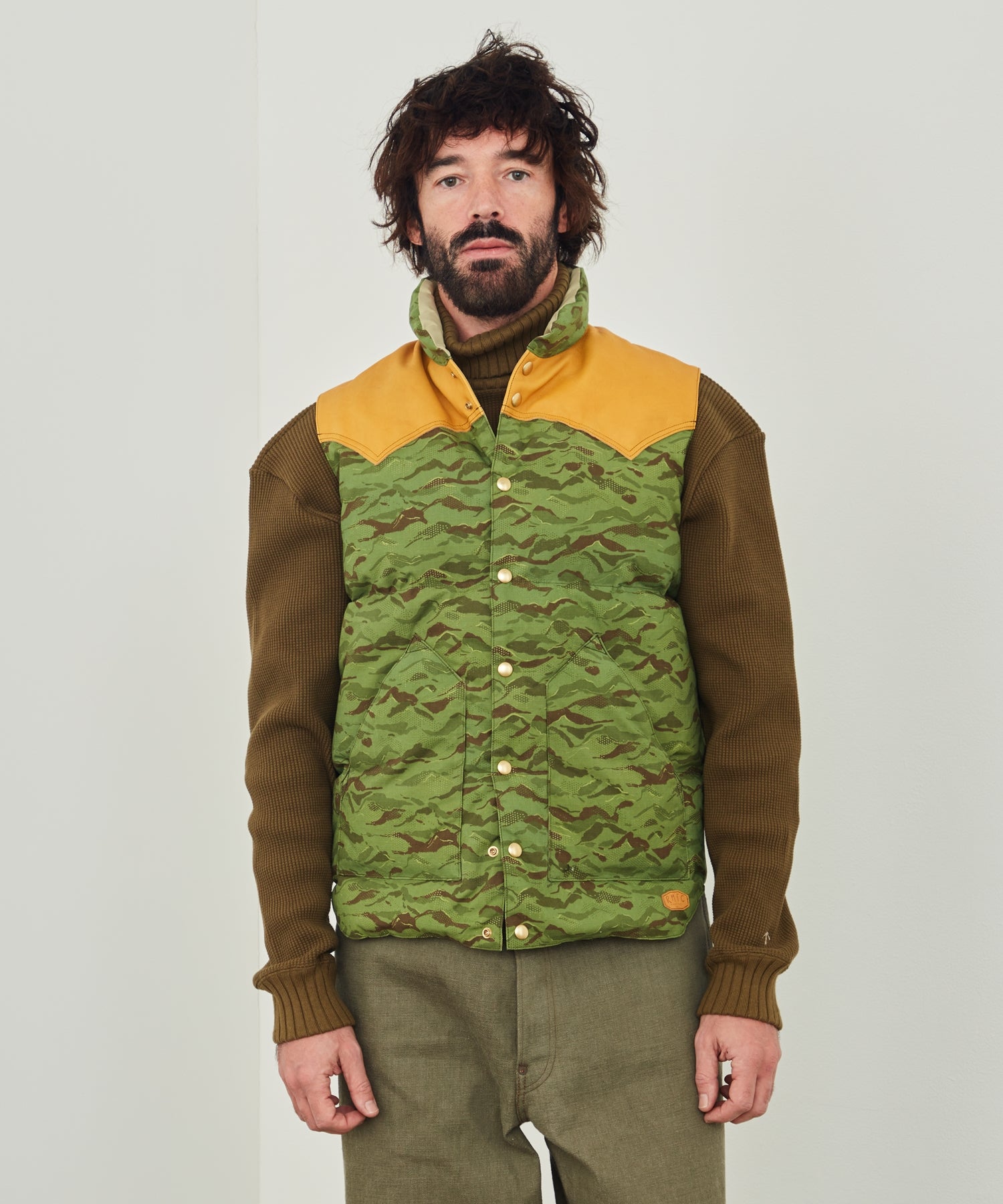 Nigel Cabourn Down Vest Mountain Camo