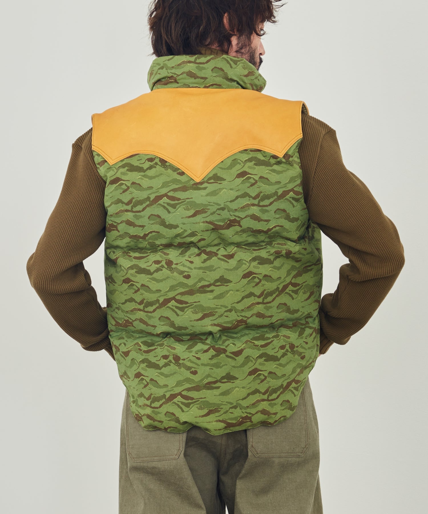 Nigel Cabourn Down Vest Mountain Camo